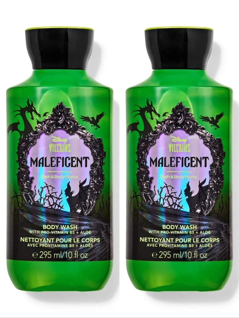 Bath & Body Works Disney Villains Maleficent Body Wash Set of 2 NEW RARE
